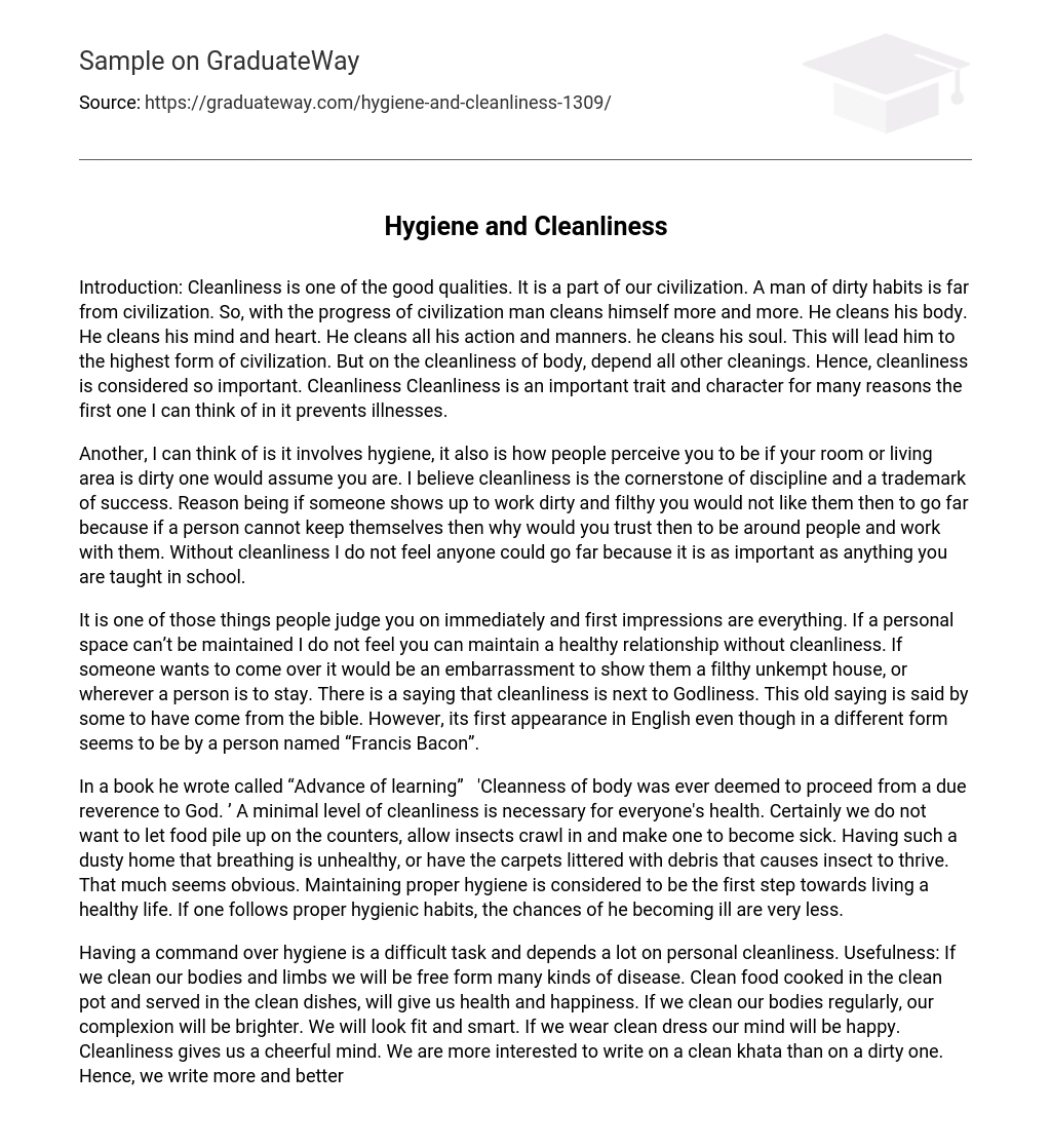 hygiene-and-cleanliness-essay-example-graduateway