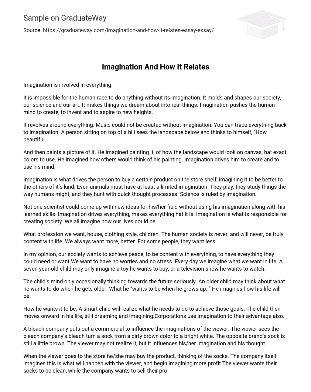 Imagination And How It Relates