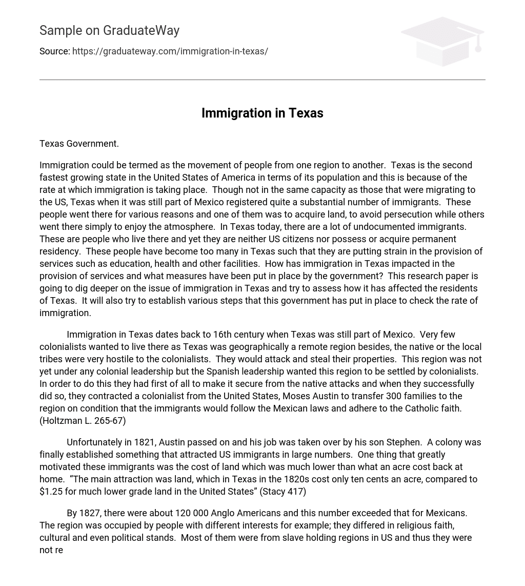 Immigration in Texas