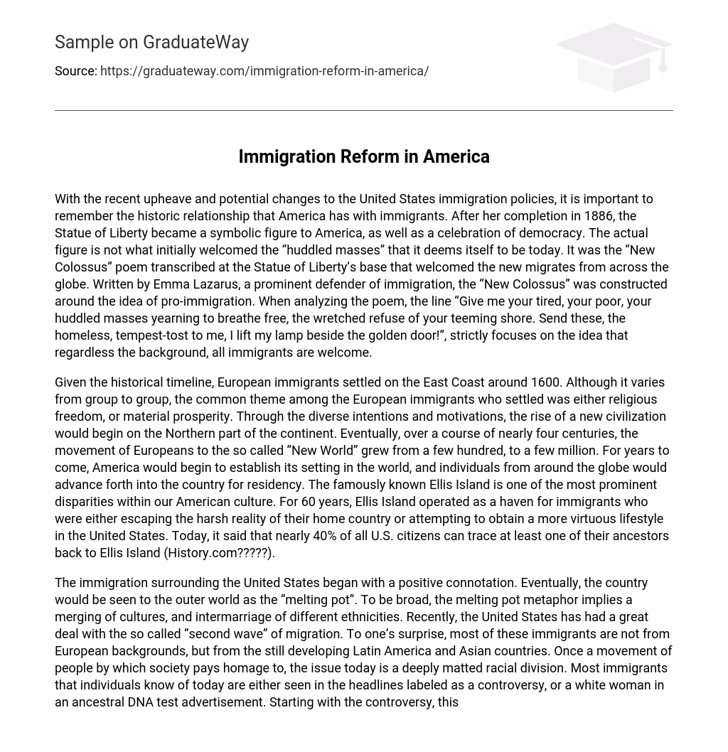 immigration reform in america essay