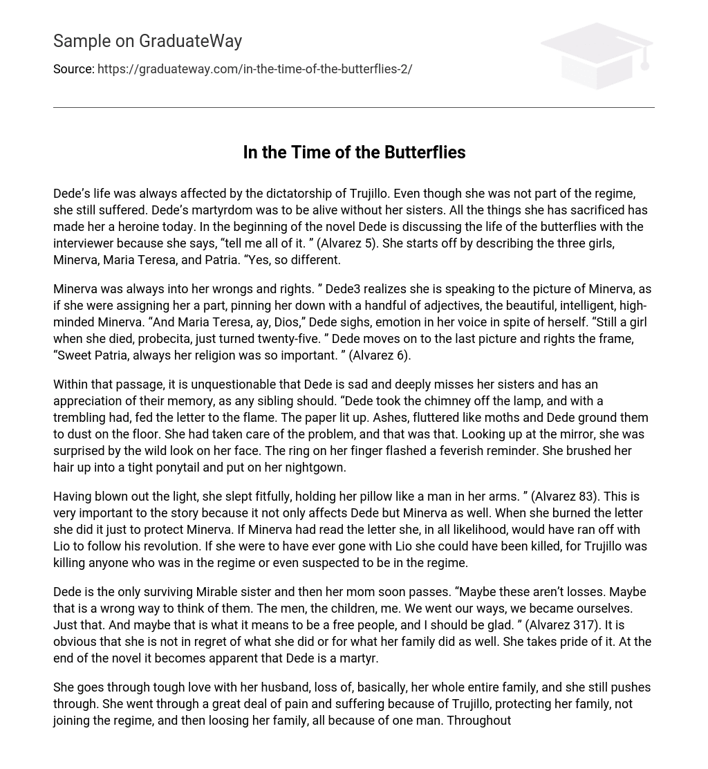 in the time of the butterflies essay prompts