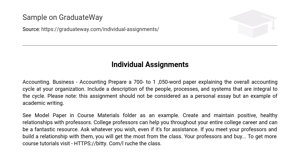 Individual Assignments