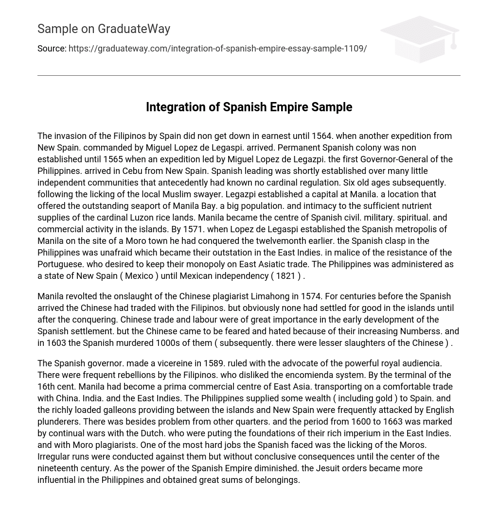 Integration of Spanish Empire Sample