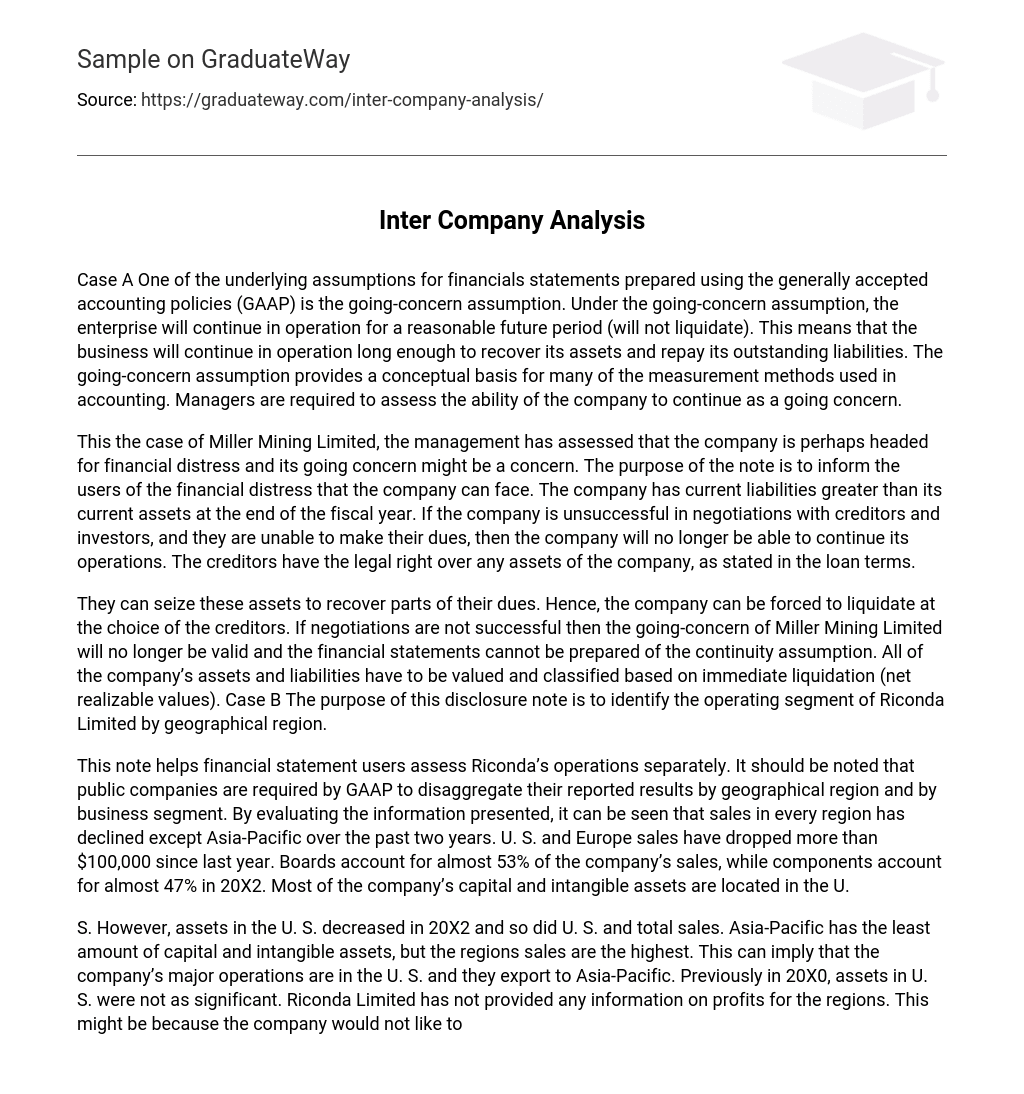 Inter Company Analysis