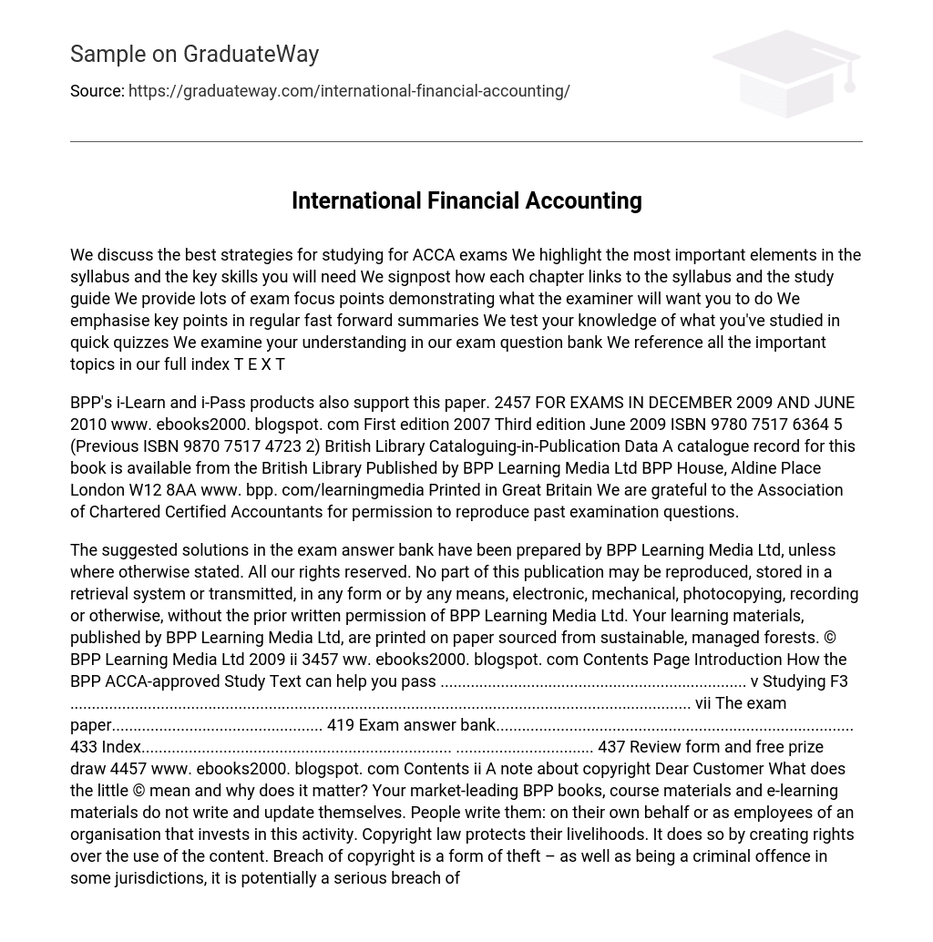 International Financial Accounting
