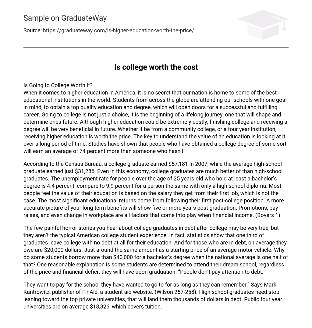why college is worth it essay
