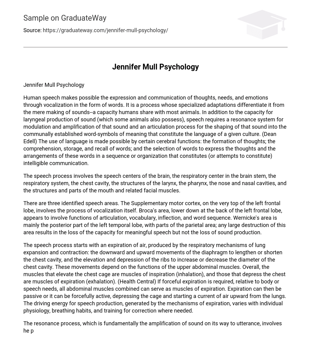 Jennifer Mull Psychology