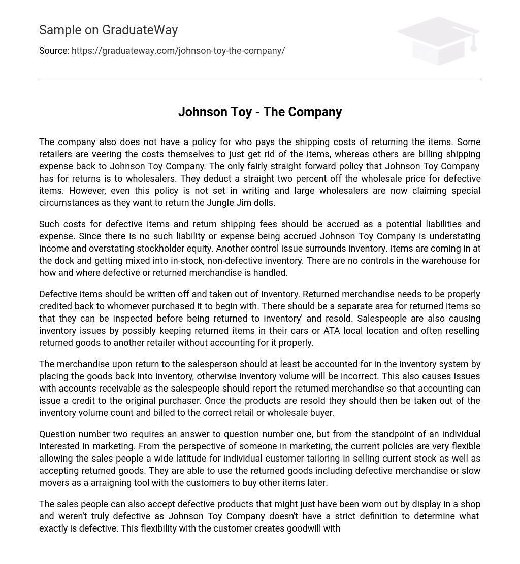 Johnson Toy – The Company