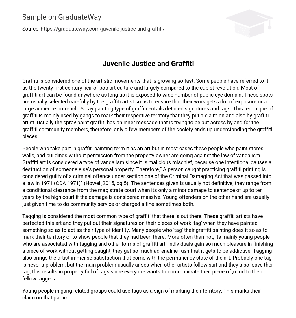 Juvenile Justice and Graffiti