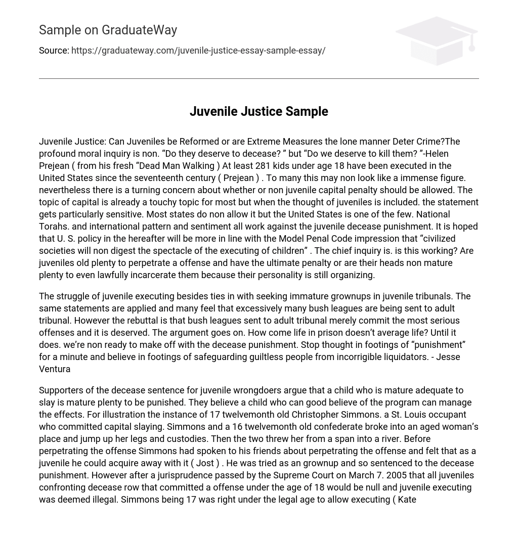 Juvenile Justice Sample