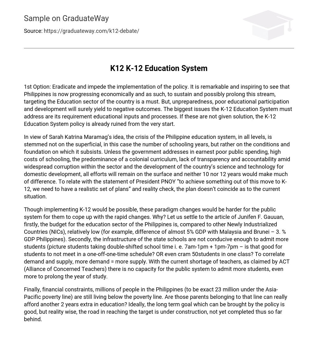 K12 K-12 Education System