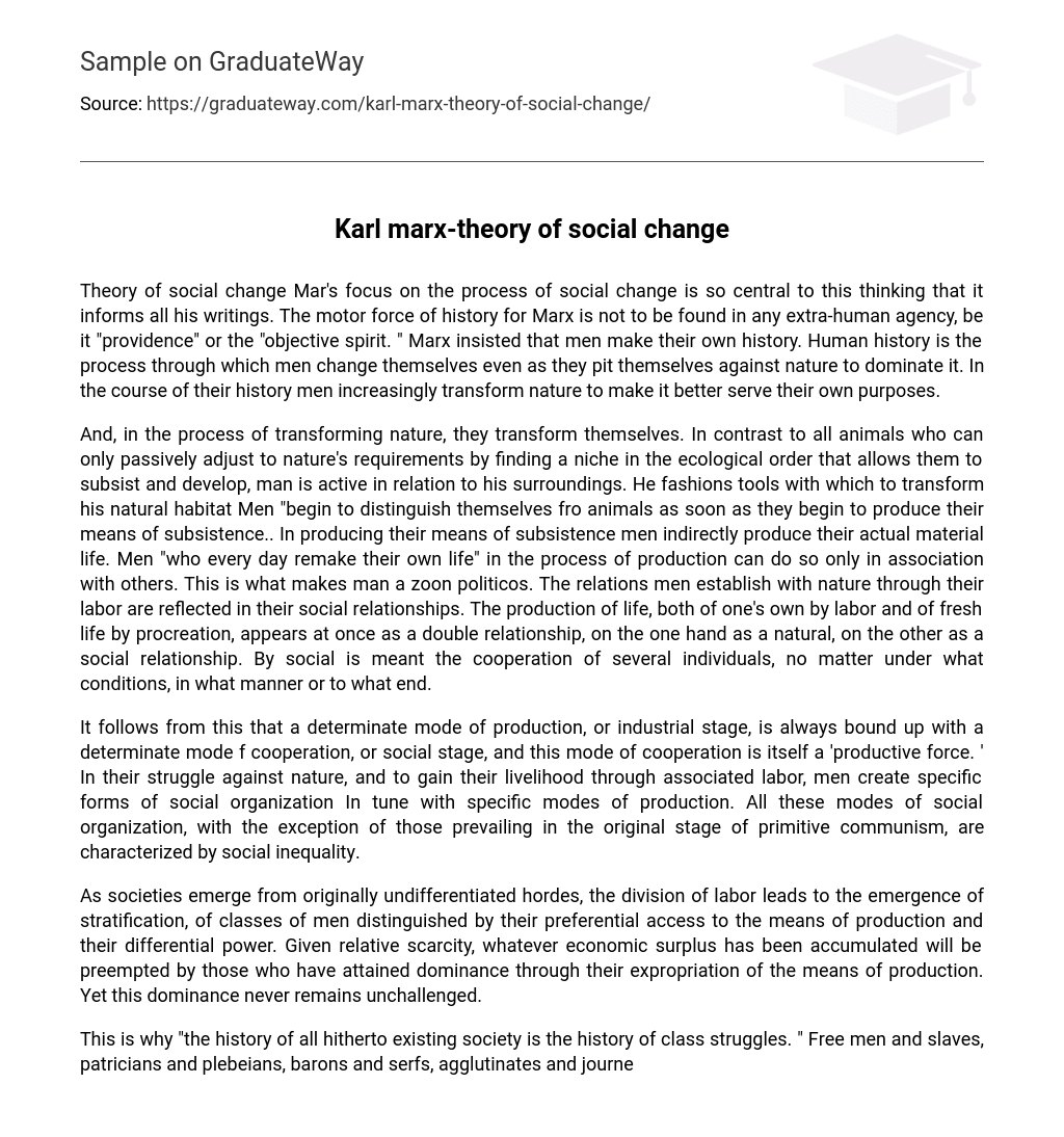 Karl marx-theory of social change