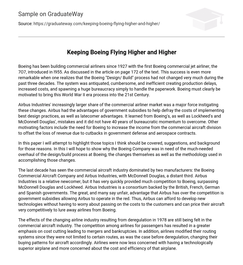 Keeping Boeing Flying Higher and Higher