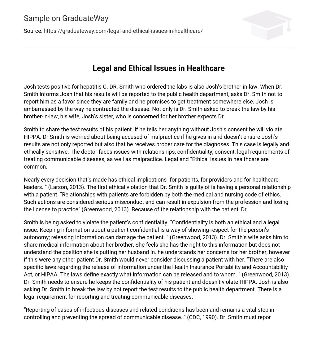 legal-and-ethical-issues-in-healthcare-essay-example-graduateway
