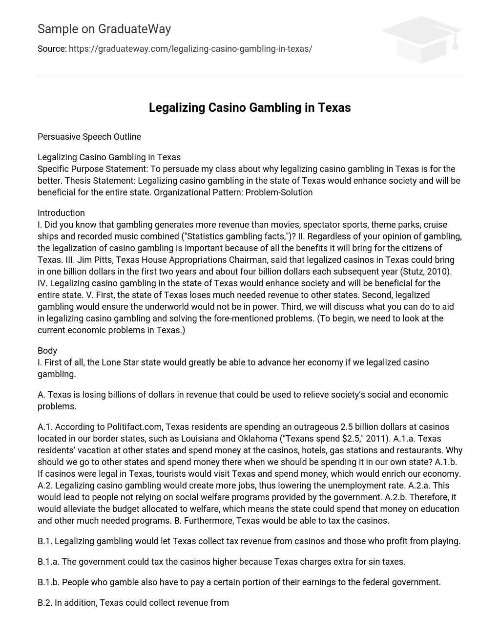 illegal gambling research paper