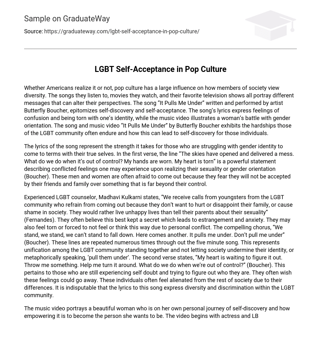 LGBT Self-Acceptance in Pop Culture