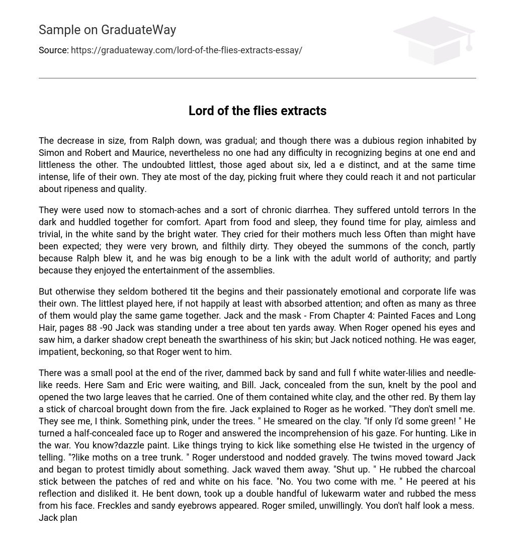Lord of the flies extracts
