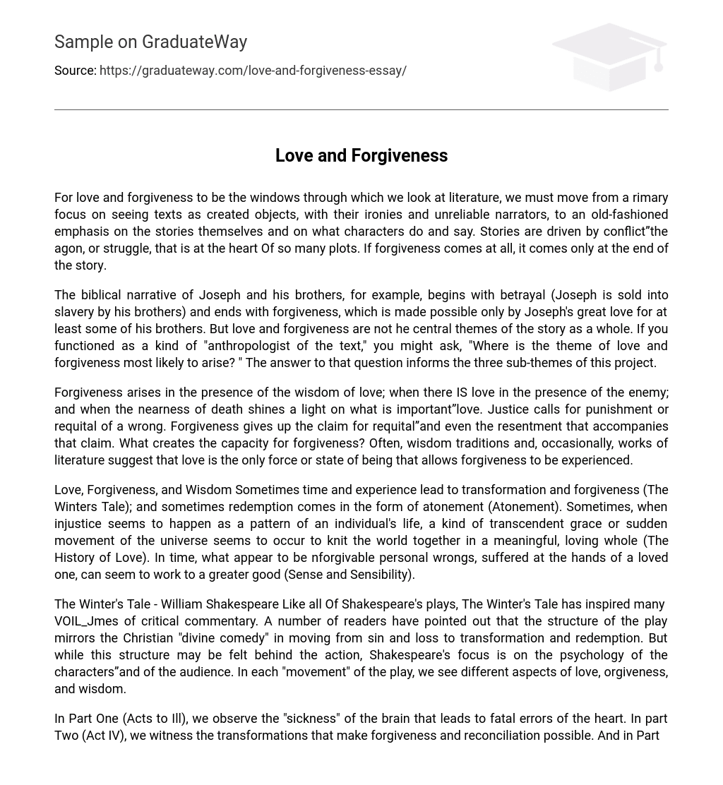 an essay on forgiveness