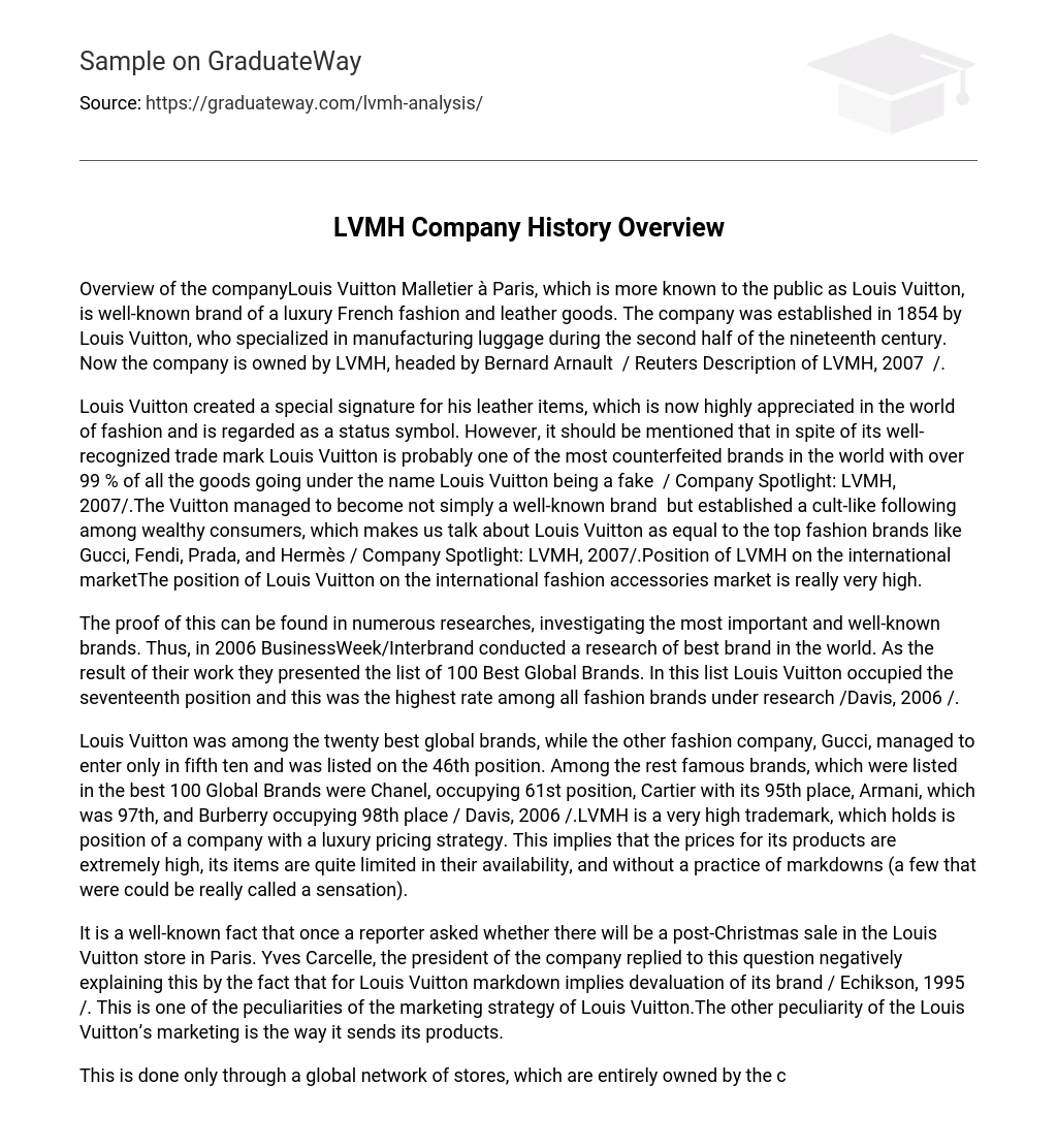 LVMH Company History Overview