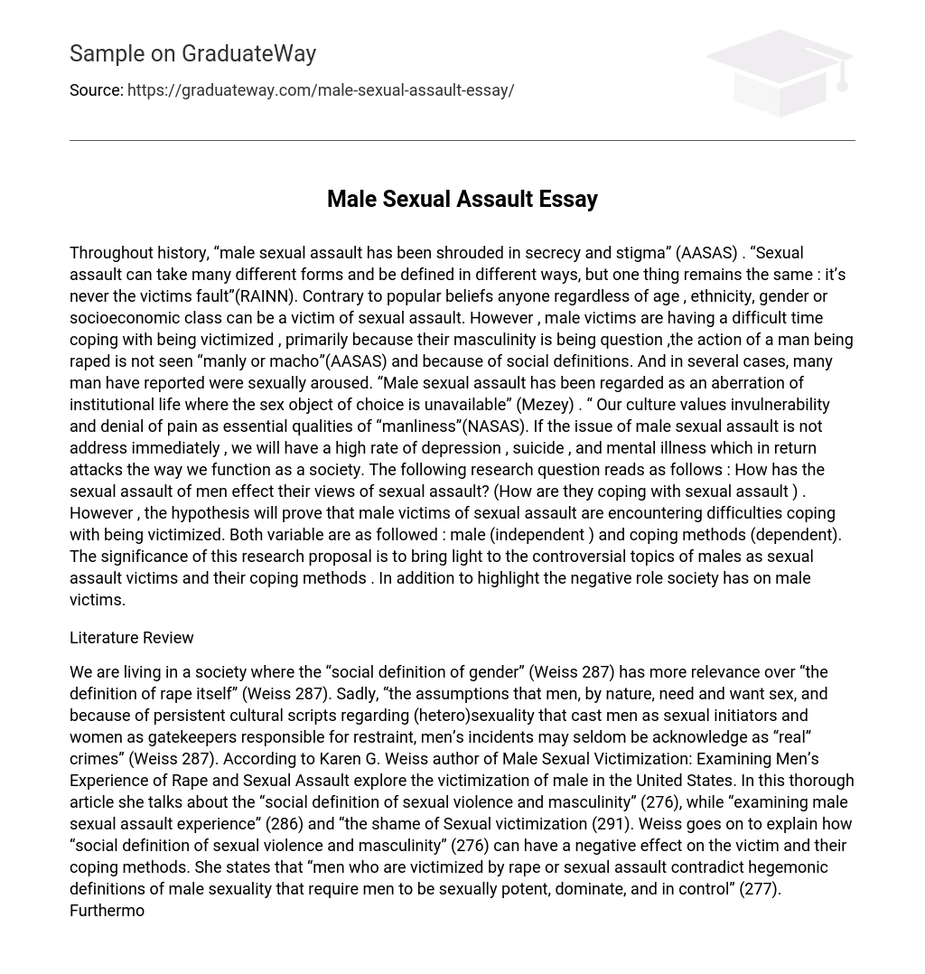male sexual assault essay
