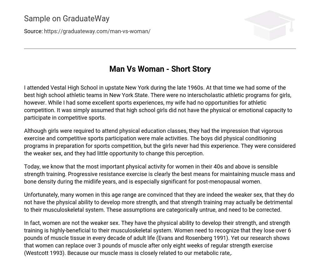 Man Vs Woman – Short Story