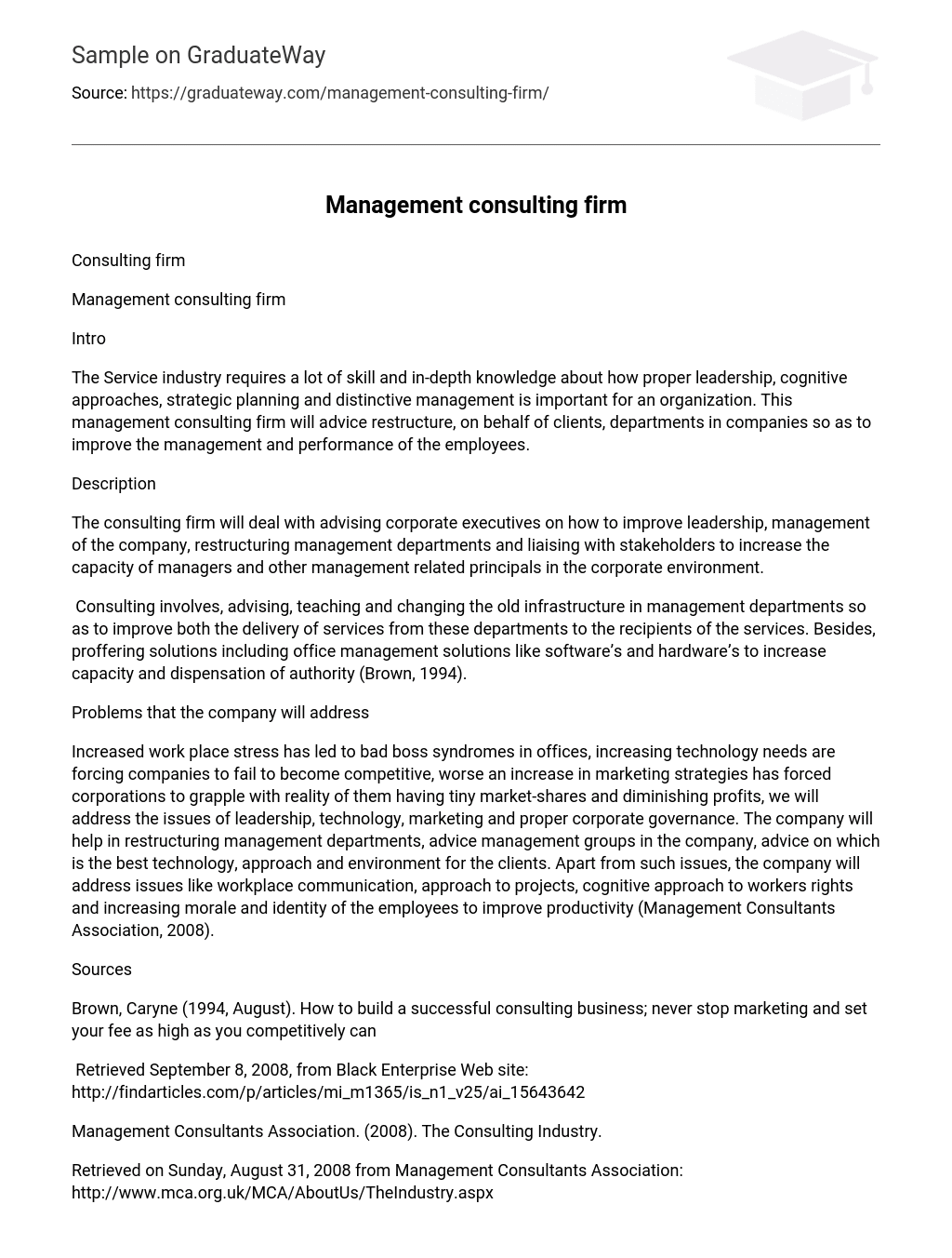 Management consulting firm