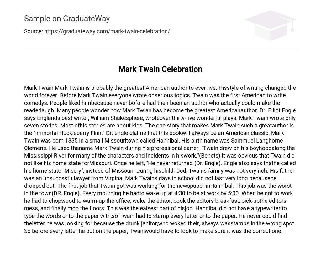 Mark Twain Celebration