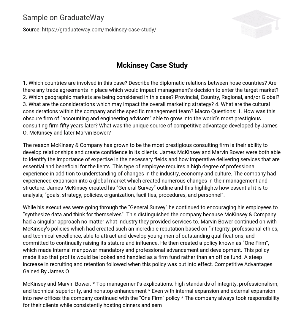 Mckinsey Case Study