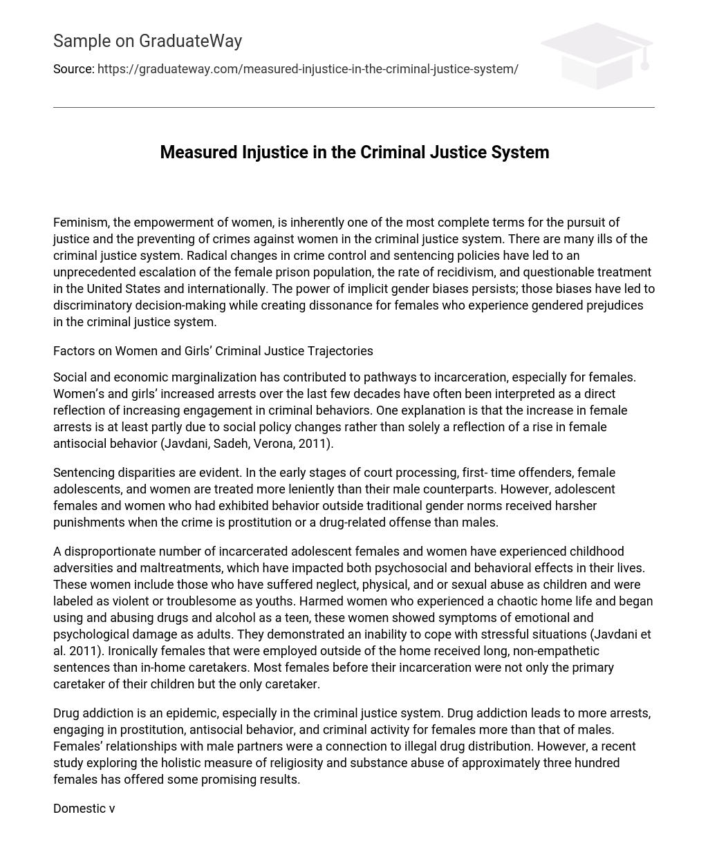 injustice in the criminal justice system essay