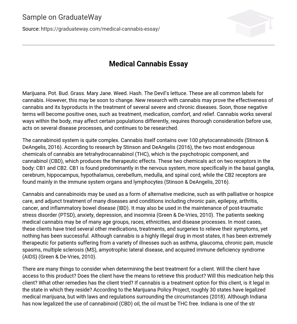 Medical Cannabis Essay