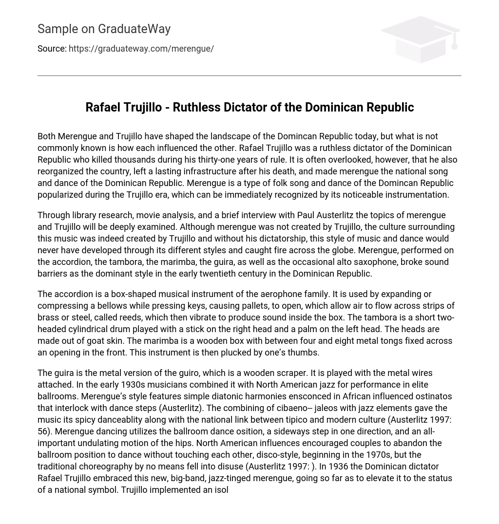 Rafael Trujillo – Ruthless Dictator of the Dominican Republic