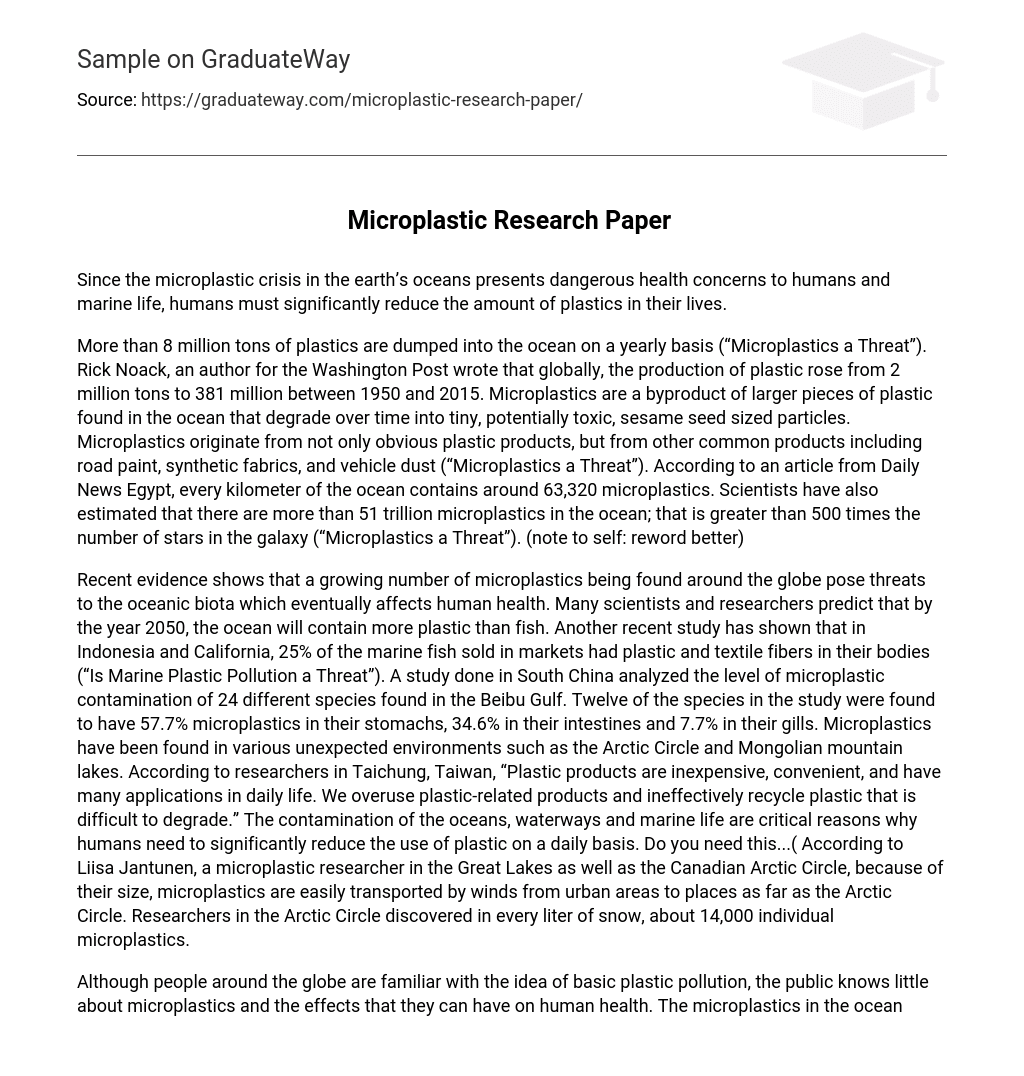 Microplastic Research Paper 