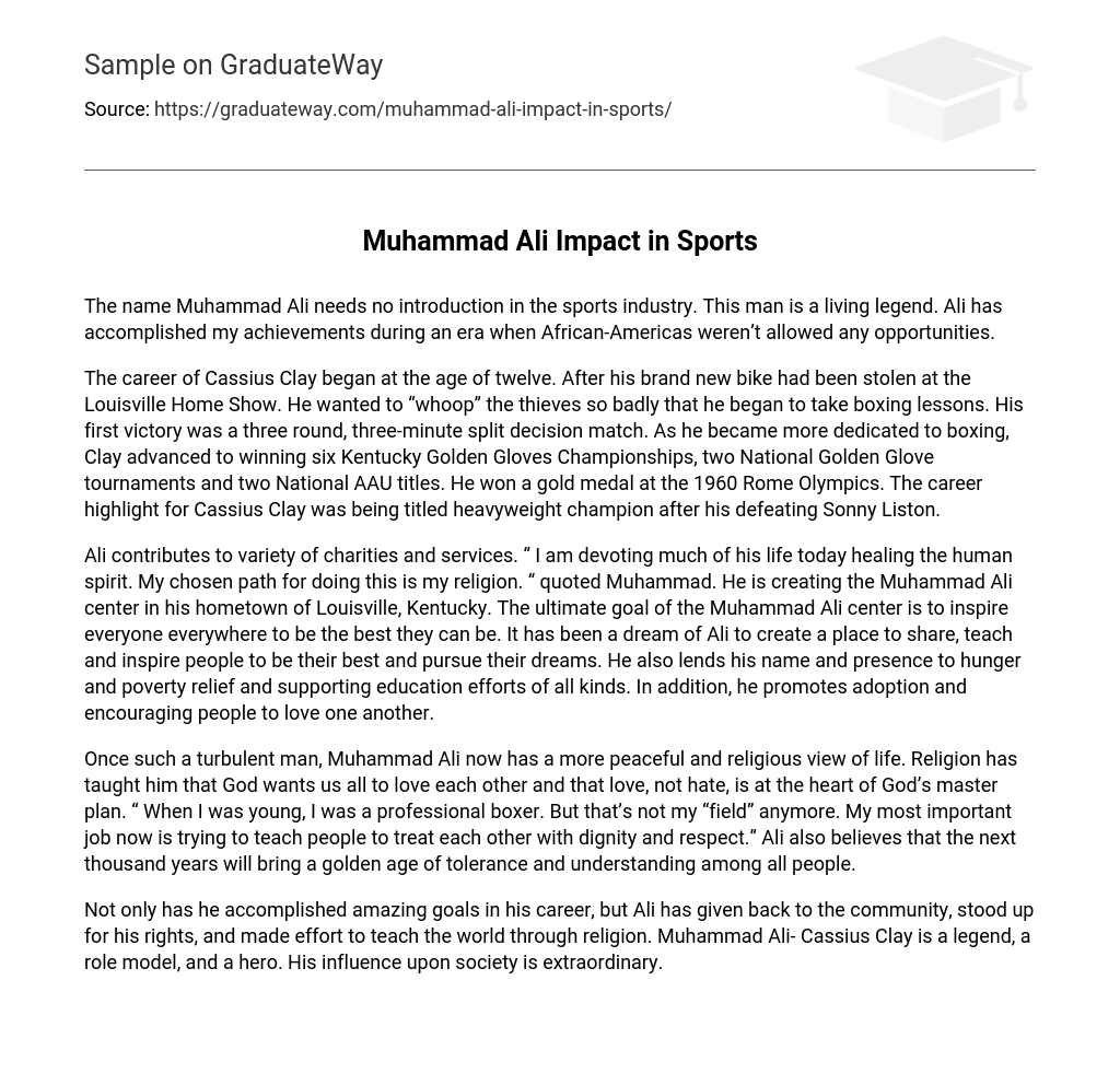 Muhammad Ali Impact in Sports