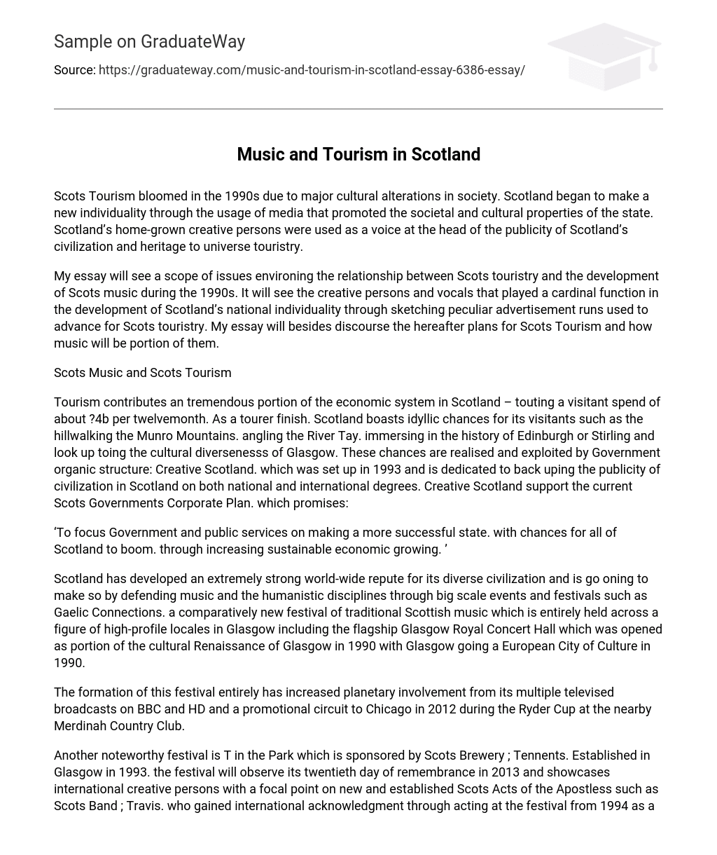 Music and Tourism in Scotland
