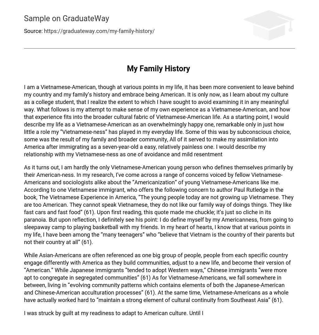 family history essay example