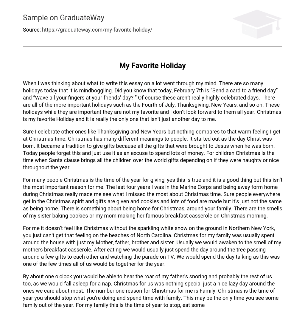 my favourite holiday new year essay