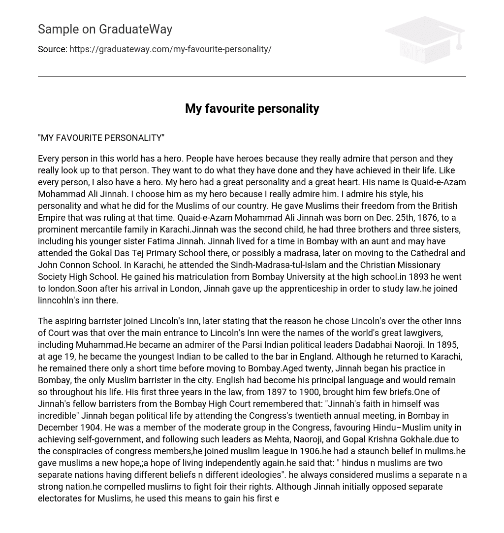 essay on great personality