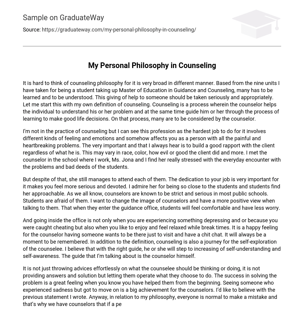 philosophy degree personal statement