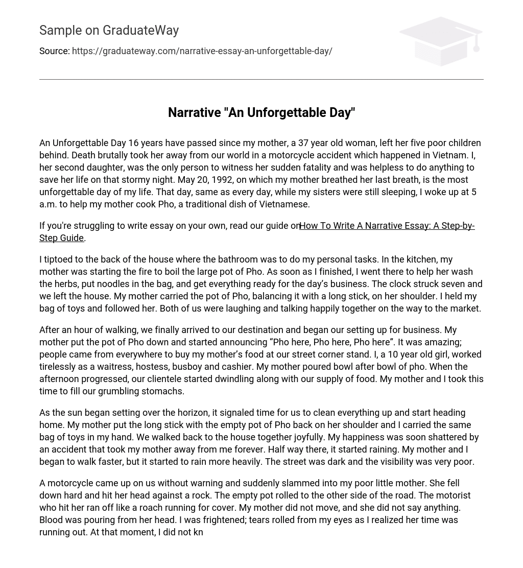 essay on an unforgettable day