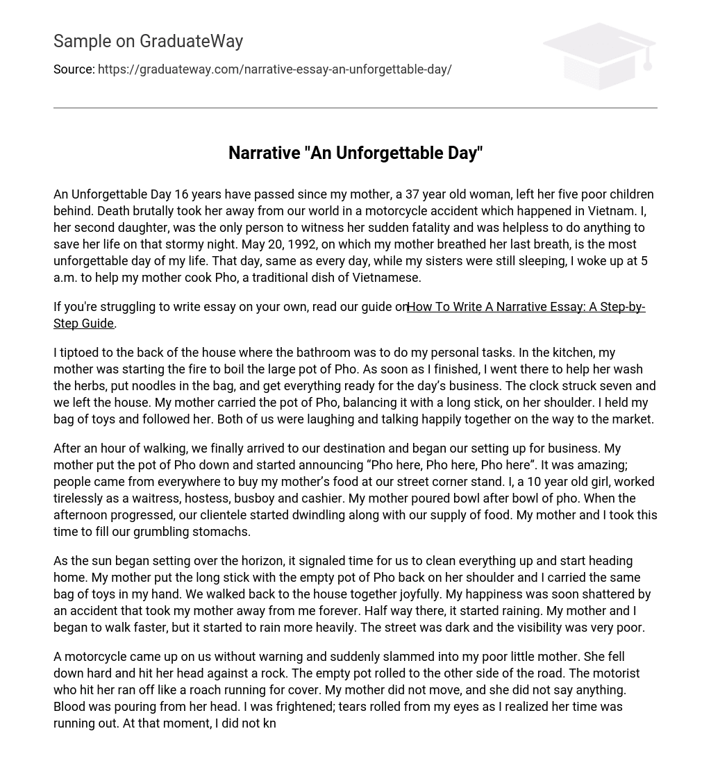 essay about unforgettable day