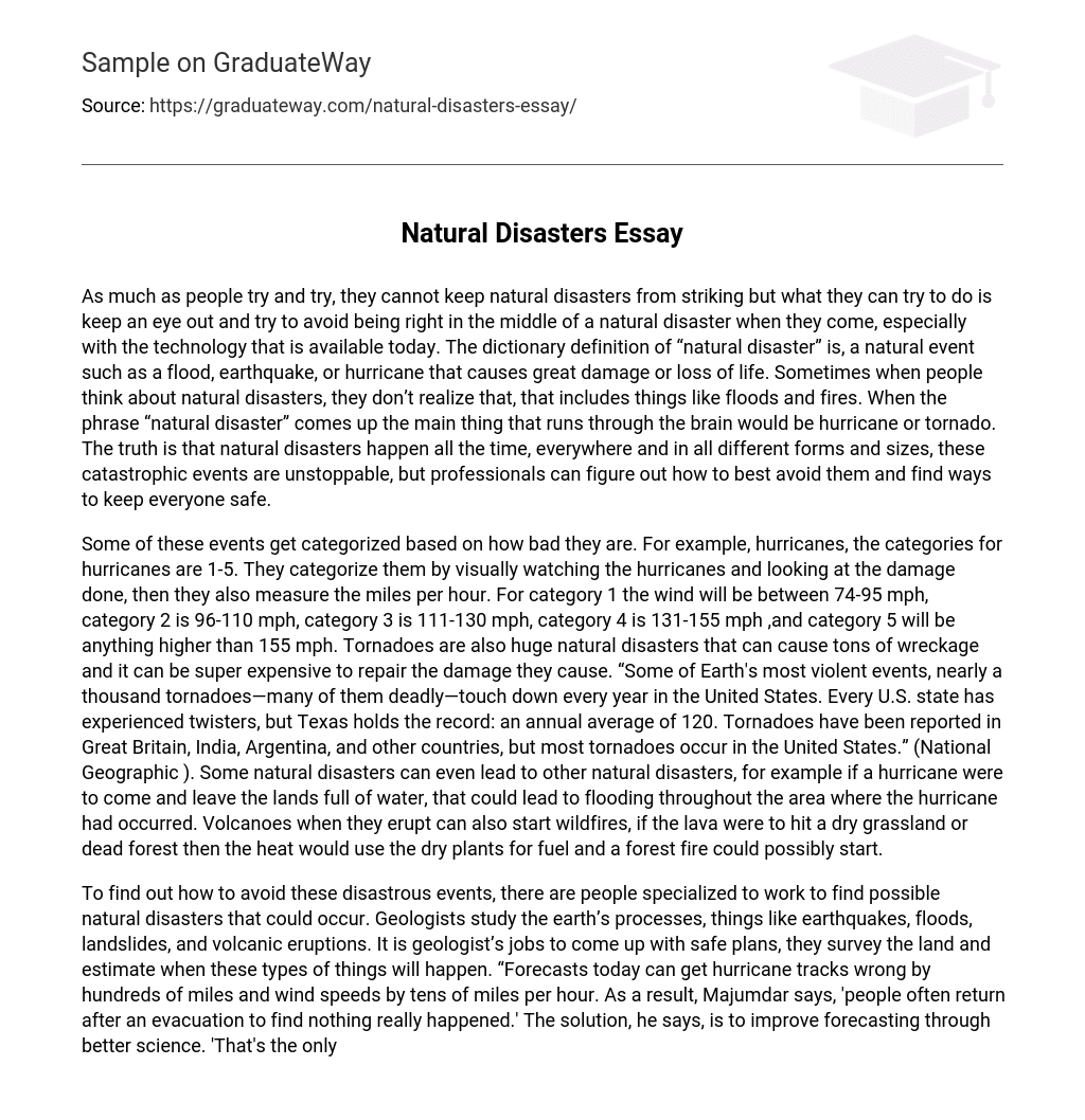 natural disasters best essay