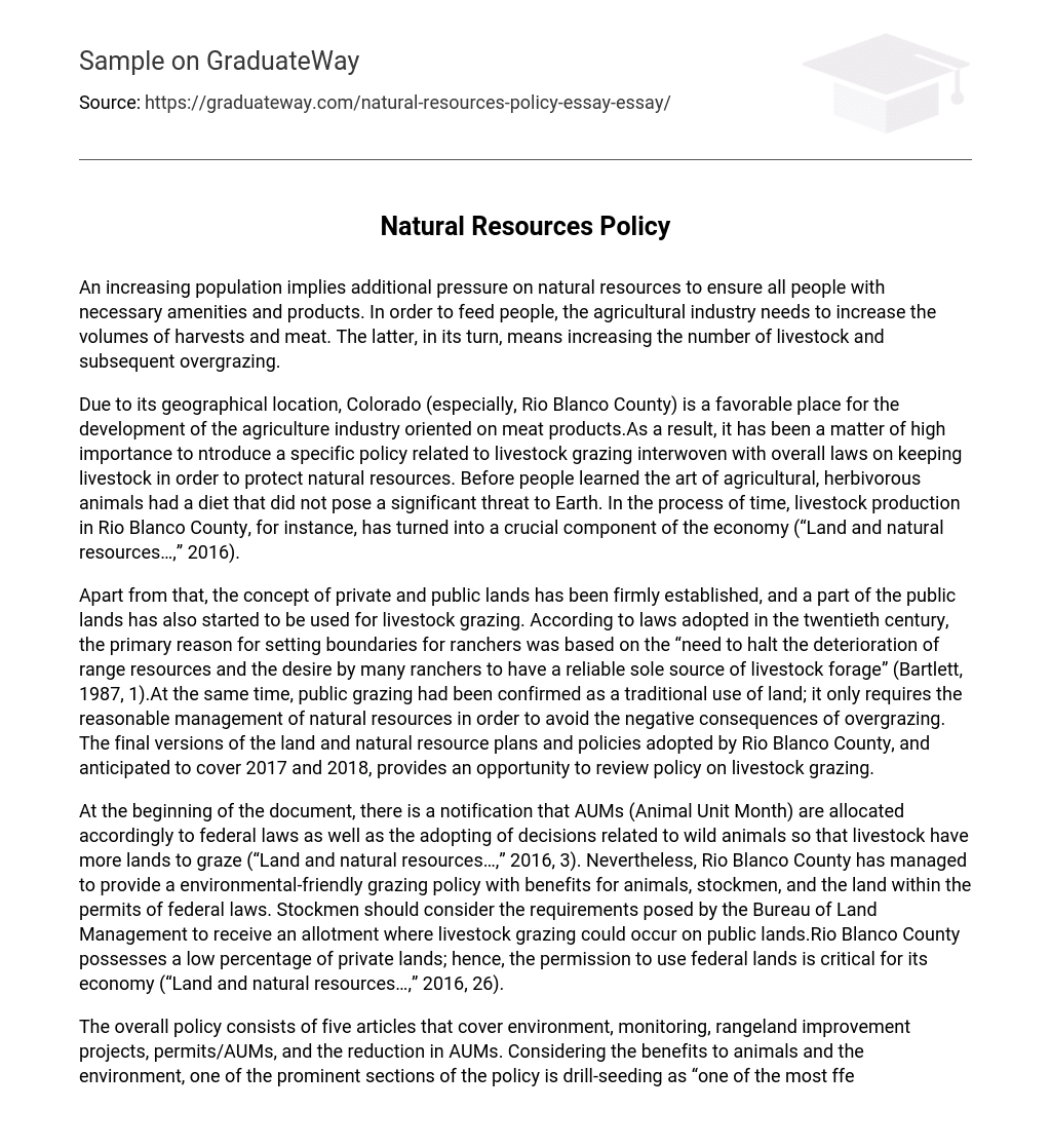 Natural Resources Policy