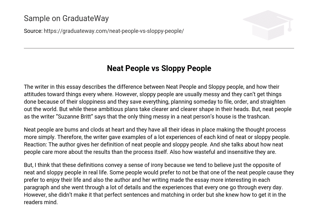 Neat People vs Sloppy People