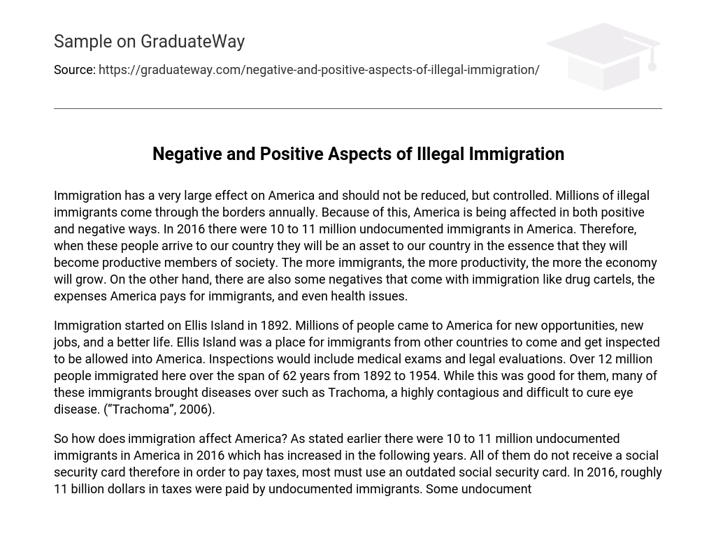 Negative and Positive Aspects of Illegal Immigration
