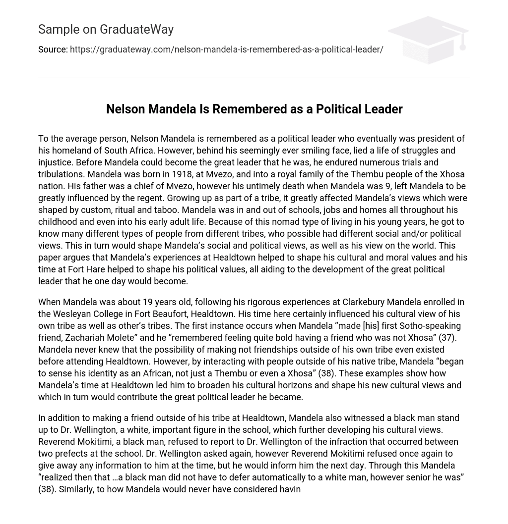 political leader essay