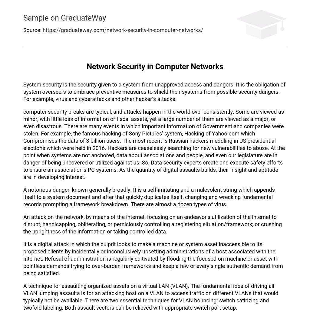 literature review on computer network security