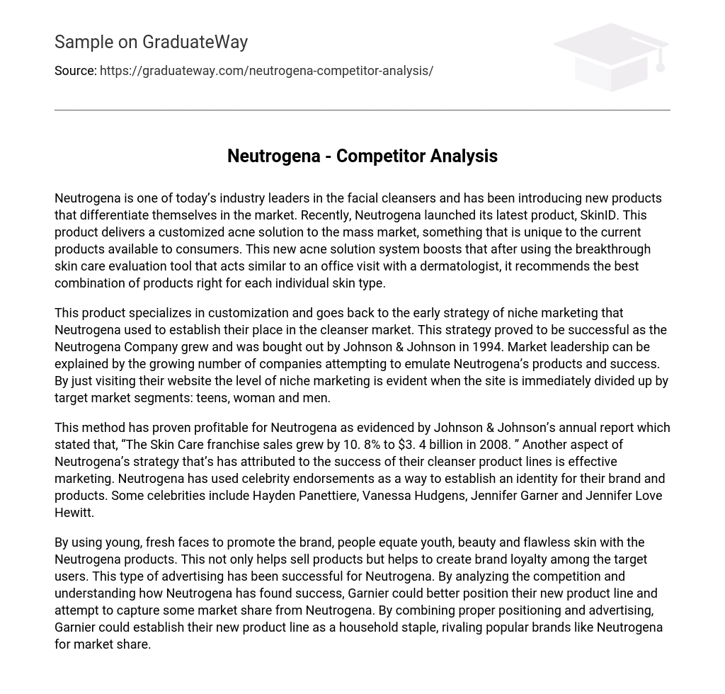 Neutrogena – Competitor Analysis