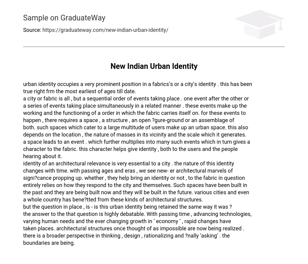 New Indian Urban Identity