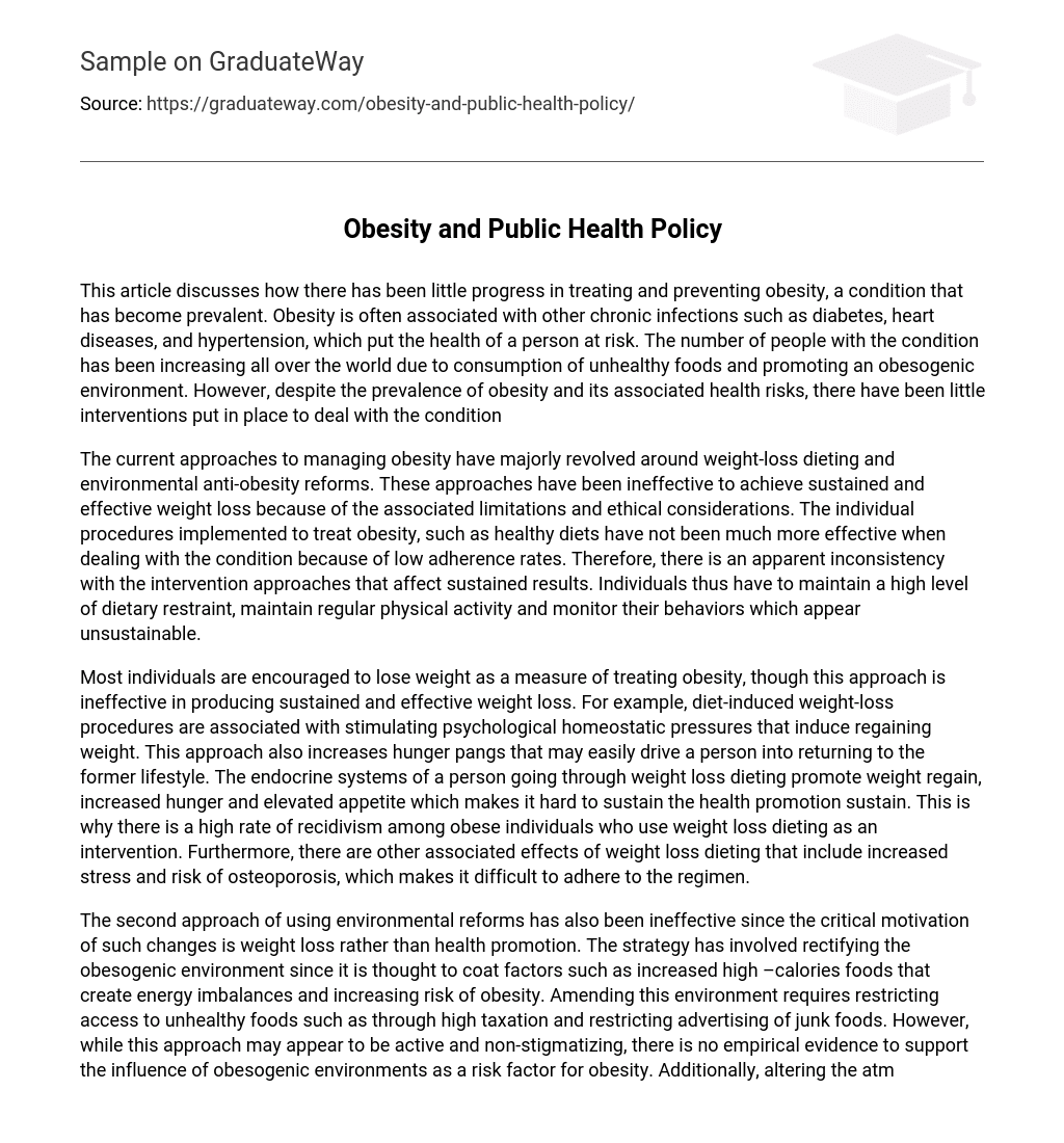 health policy essay examples