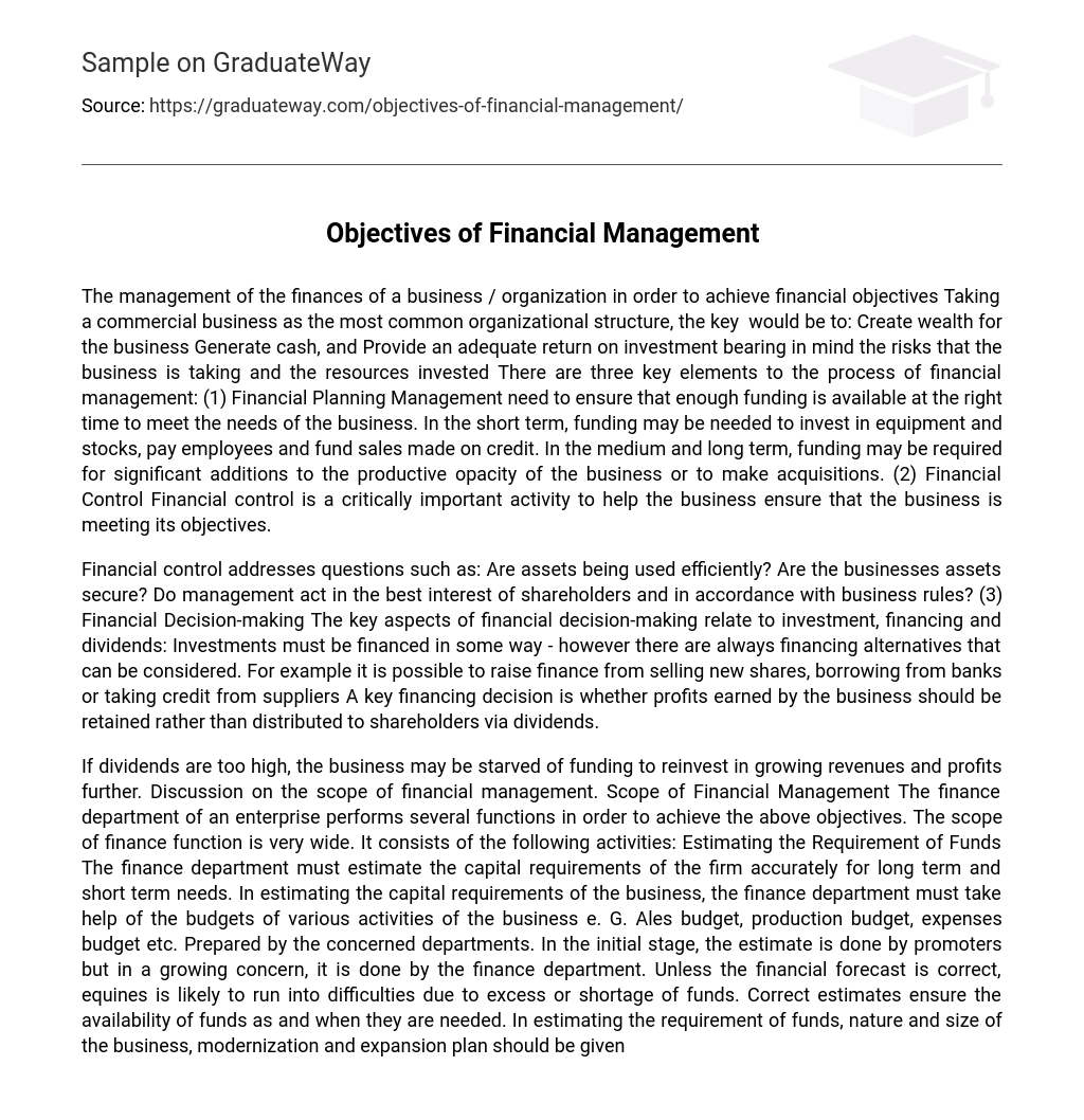 objectives-of-financial-management-analysis-essay-example-graduateway